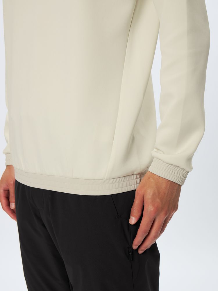 アンパスィ　モックネック　Ｌ　ホワイト 公式】バックグリッドフリース モックネックシャツ（メンズ