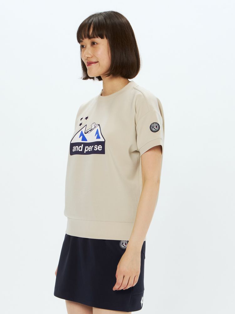 and per se(アンパスィ) ｜ショットスムーザースウェット 半袖プルオーバー（レディース）