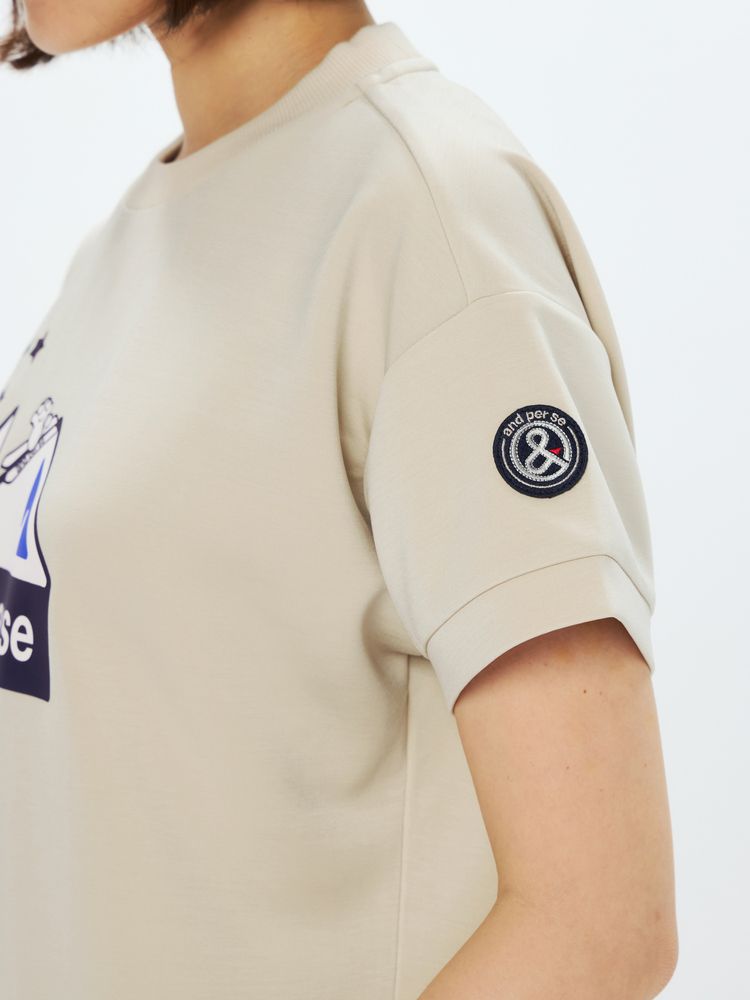 and per se(アンパスィ) ｜ショットスムーザースウェット 半袖プルオーバー（レディース）