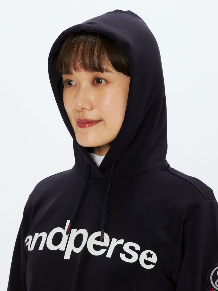 ✨極美品✨　and per se アンパスィ　長袖　フード付 公式・限定】ショットスムーザースウェット長袖パーカー