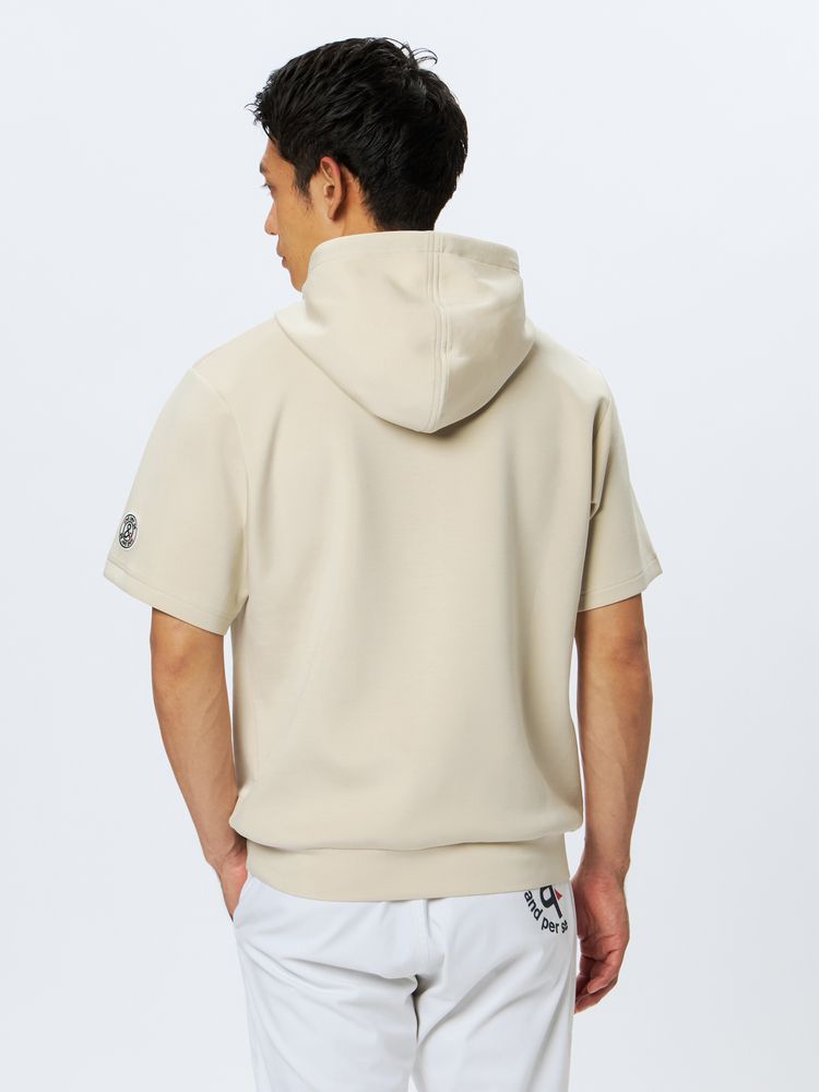 and per se(アンパスィ) ｜ショットスムーザースウェット半袖フーディーシャツ（メンズ）