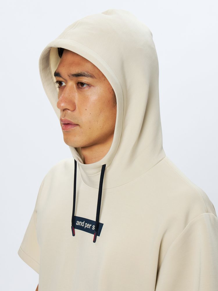 and per se(アンパスィ) ｜ショットスムーザースウェット半袖フーディーシャツ（メンズ）