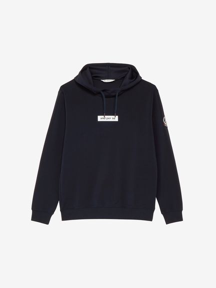 ✨極美品✨　and per se アンパスィ　長袖　フード付 公式・限定】ショットスムーザースウェット長袖パーカー（メンズ