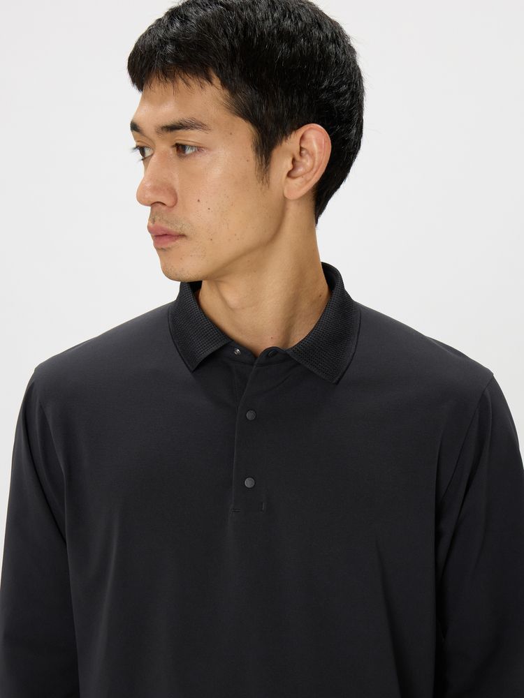 and per se(アンパスィ) ｜&GOLF クール&フレックス長袖ポロシャツ（メンズ）