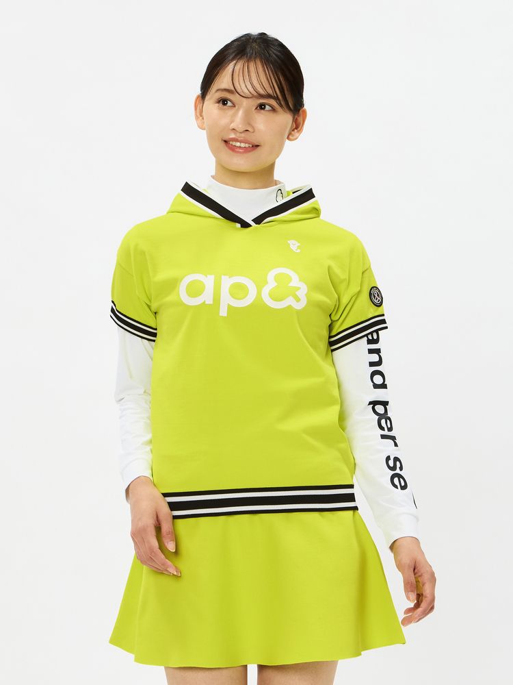 and per se(アンパスィ) ｜アクティブニット半袖プルオーバー（レディース）