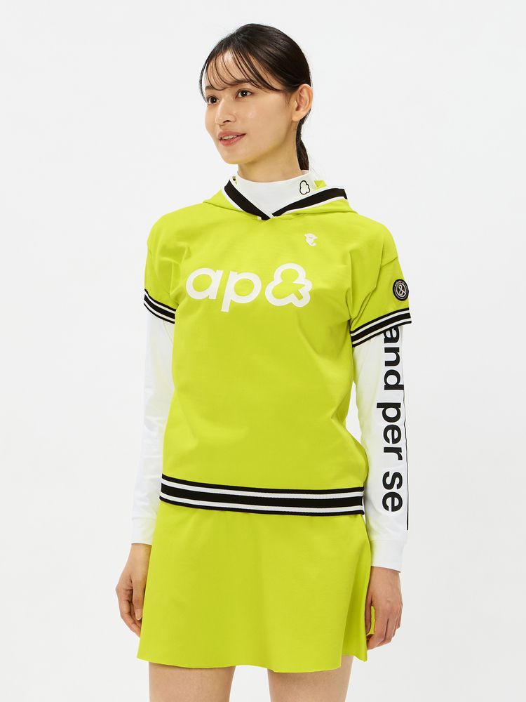 and per se(アンパスィ) ｜アクティブニット半袖プルオーバー（レディース）