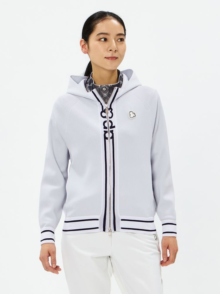 公式】3Dストライプニットブルゾン（レディース）｜アンパスィ公式ストア