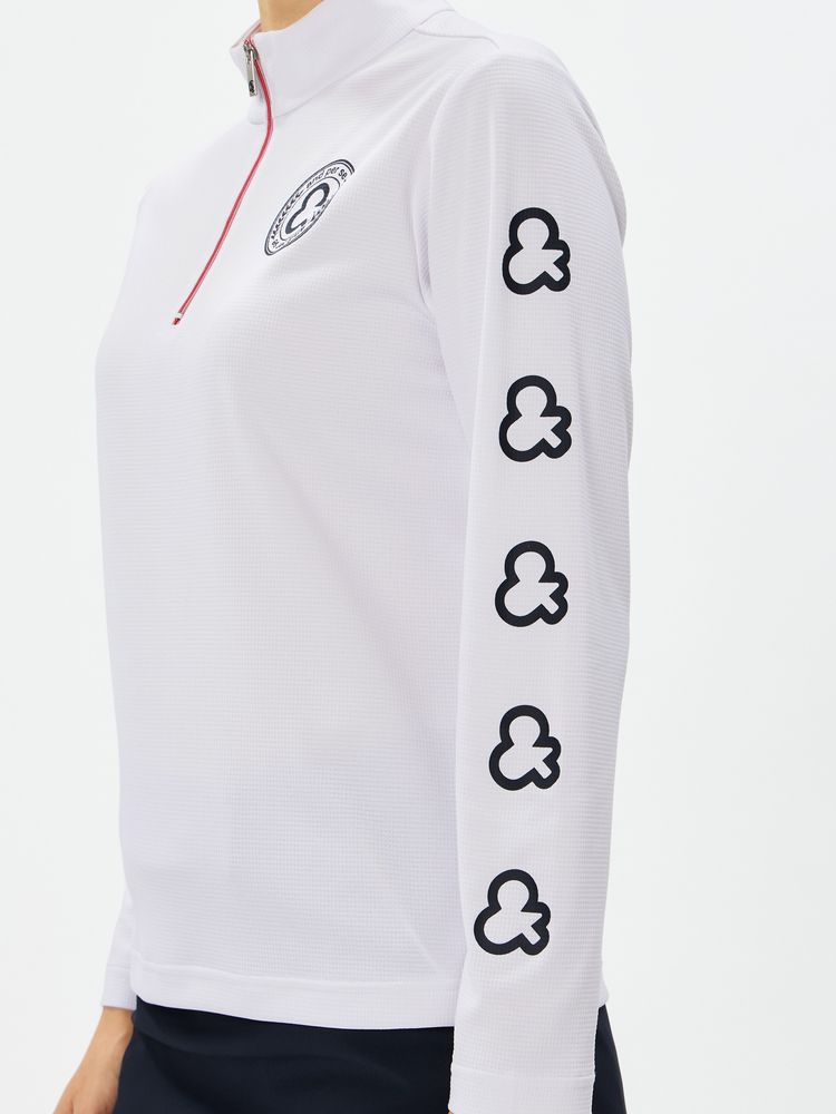 ハーフさま専用 公式】COOL is COOL ライトワッフル長袖ハーフジップシャツ
