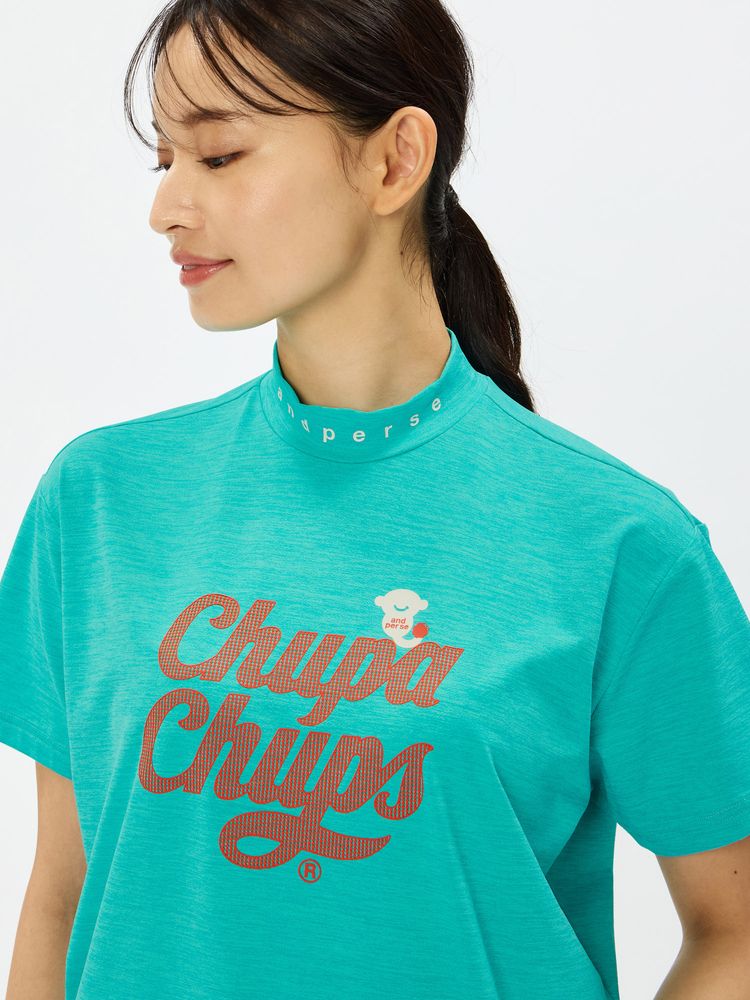 and per se(アンパスィ) ｜チュッパチャプス 半袖モックネックシャツ（レディース）