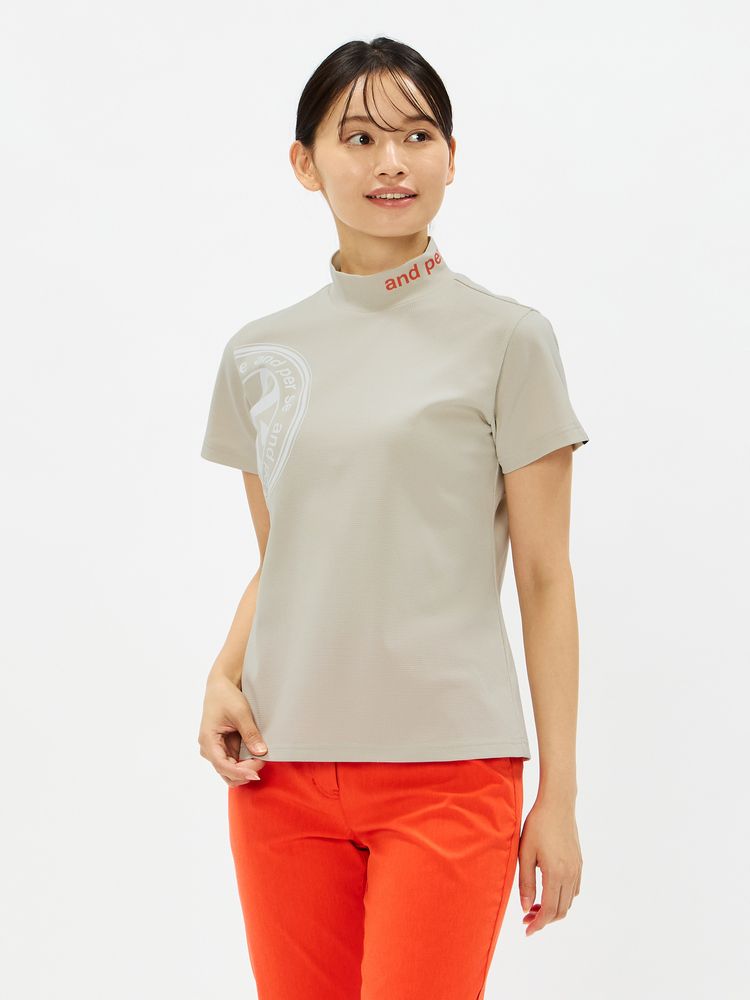 公式】SWING DRY メッシュ半袖モックネックシャツ（レディース