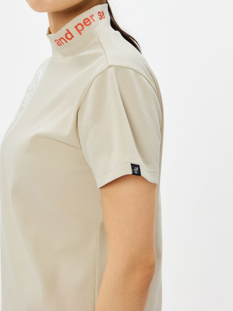 and per se(アンパスィ) ｜SWING DRY メッシュ半袖モックネックシャツ（レディース）