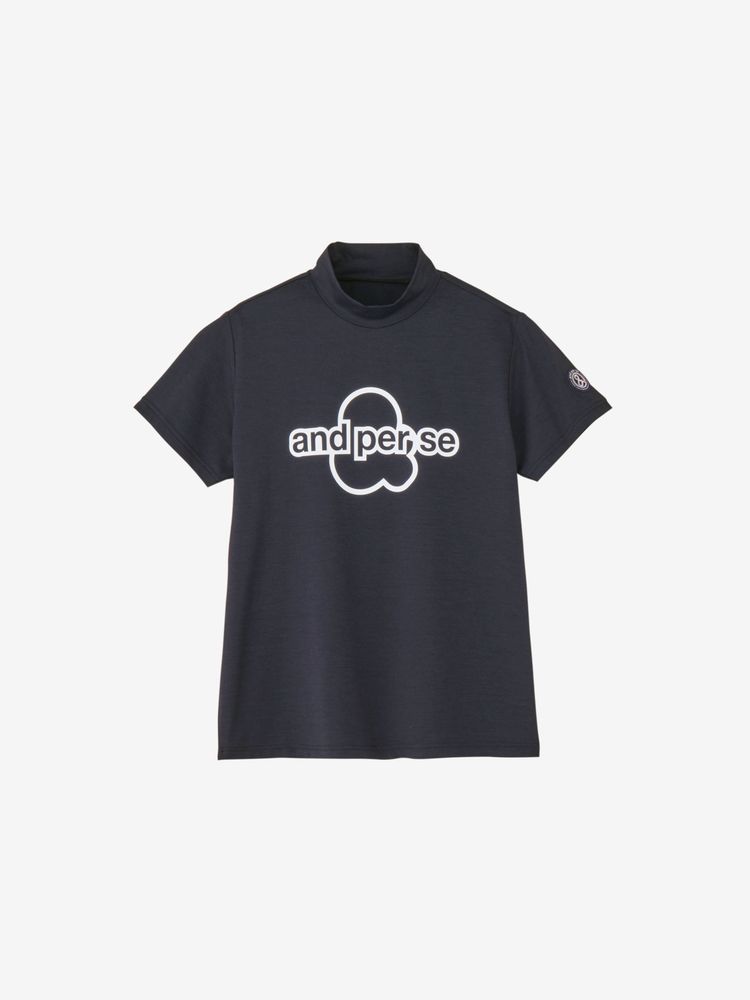 and per se(アンパスィ) ｜リファインドライ半袖モックネックシャツ（レディース）