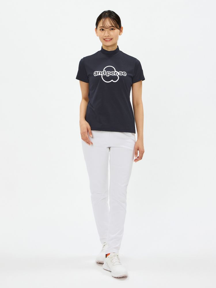 and per se(アンパスィ) ｜リファインドライ半袖モックネックシャツ（レディース）