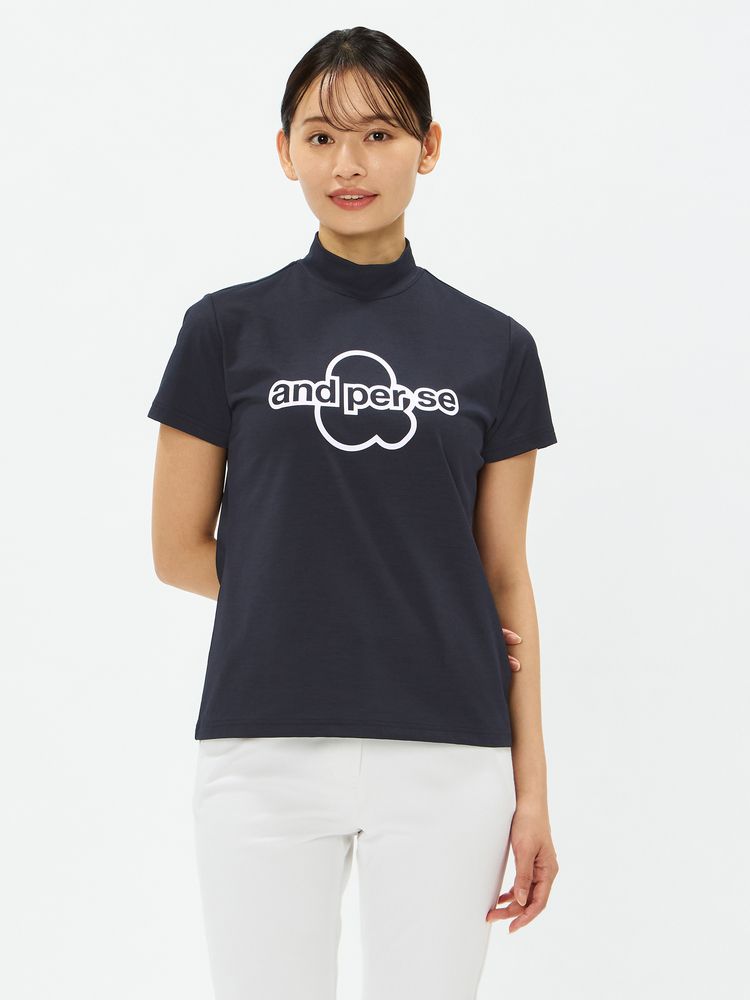 and per se(アンパスィ) ｜リファインドライ半袖モックネックシャツ（レディース）