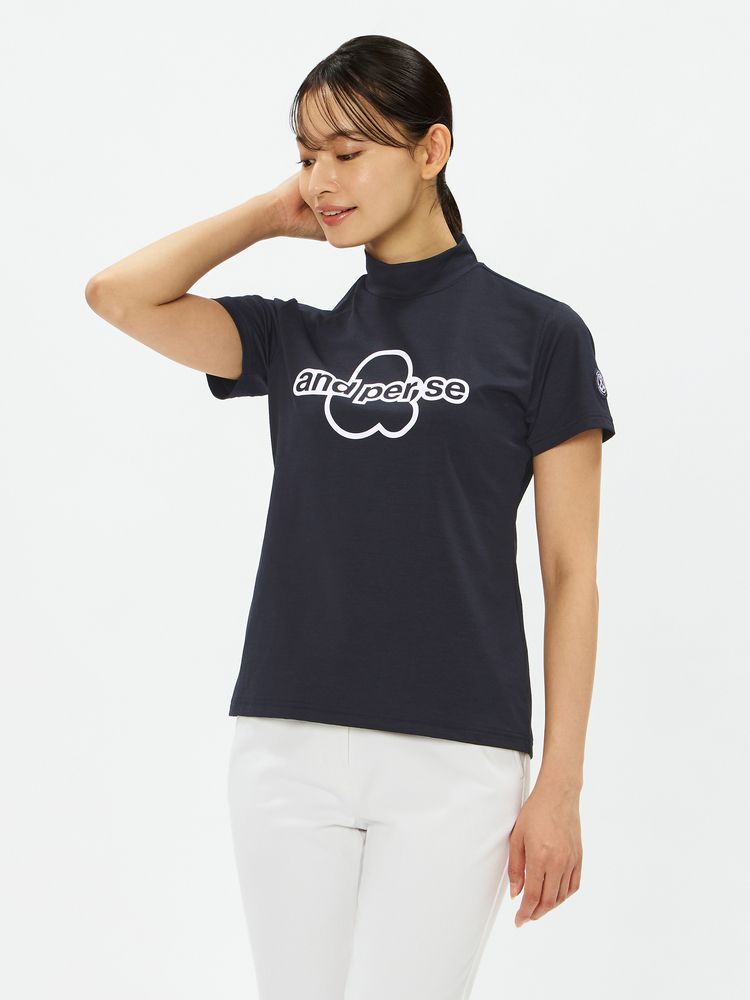 and per se(アンパスィ) ｜リファインドライ半袖モックネックシャツ（レディース）