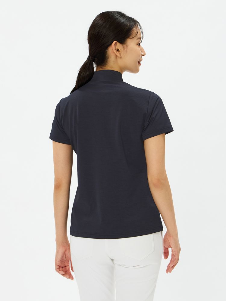 and per se(アンパスィ) ｜リファインドライ半袖モックネックシャツ（レディース）