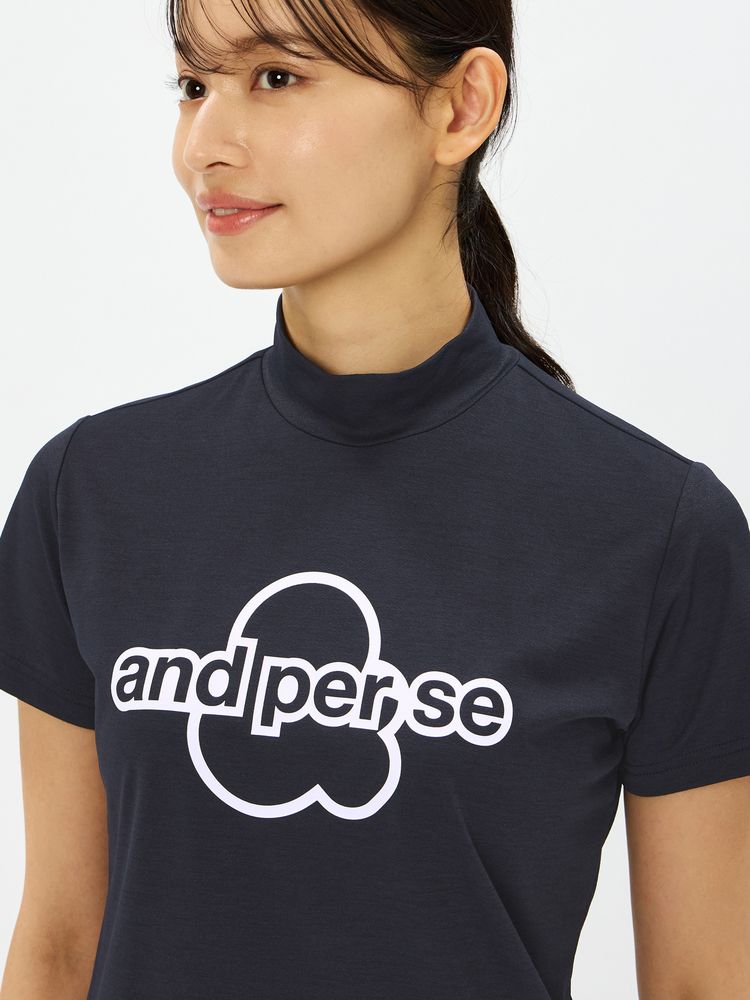 and per se(アンパスィ) ｜リファインドライ半袖モックネックシャツ（レディース）