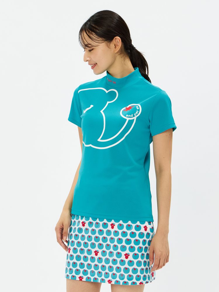 and per se(アンパスィ) ｜COOL is COOL ディンプル半袖モックネックシャツ（レディース）