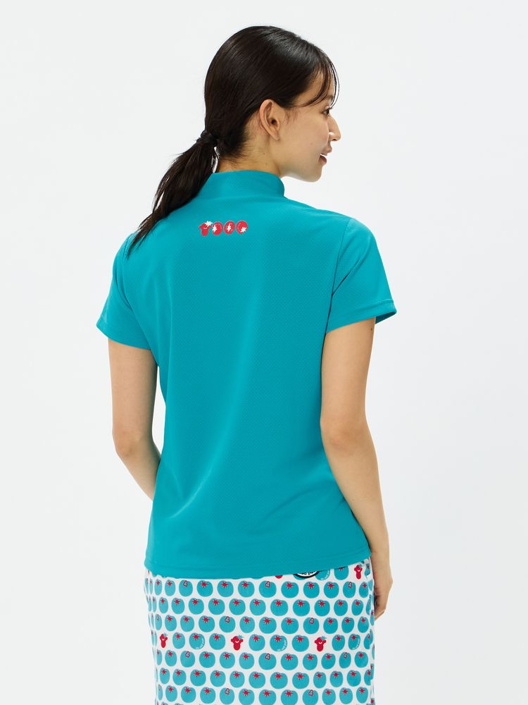 and per se(アンパスィ) ｜COOL is COOL ディンプル半袖モックネックシャツ（レディース）