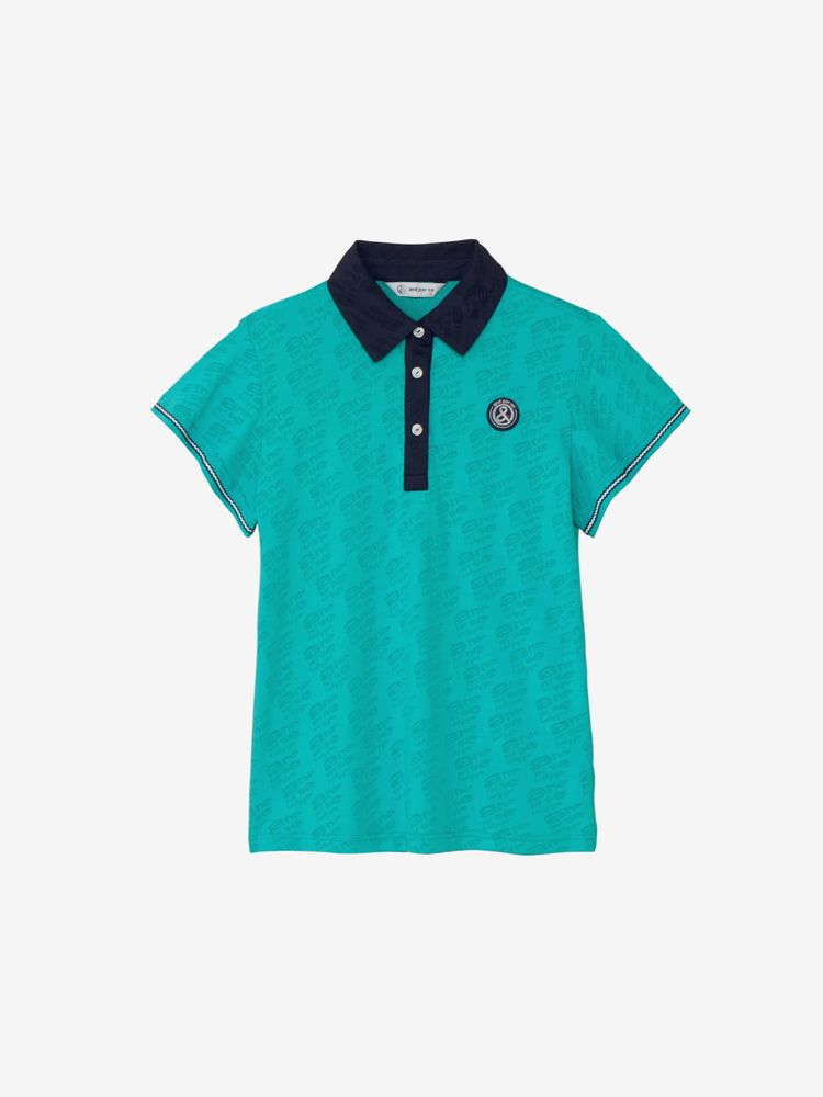 and per se(アンパスィ) ｜ロゴジャカード半袖シャツ（レディース）