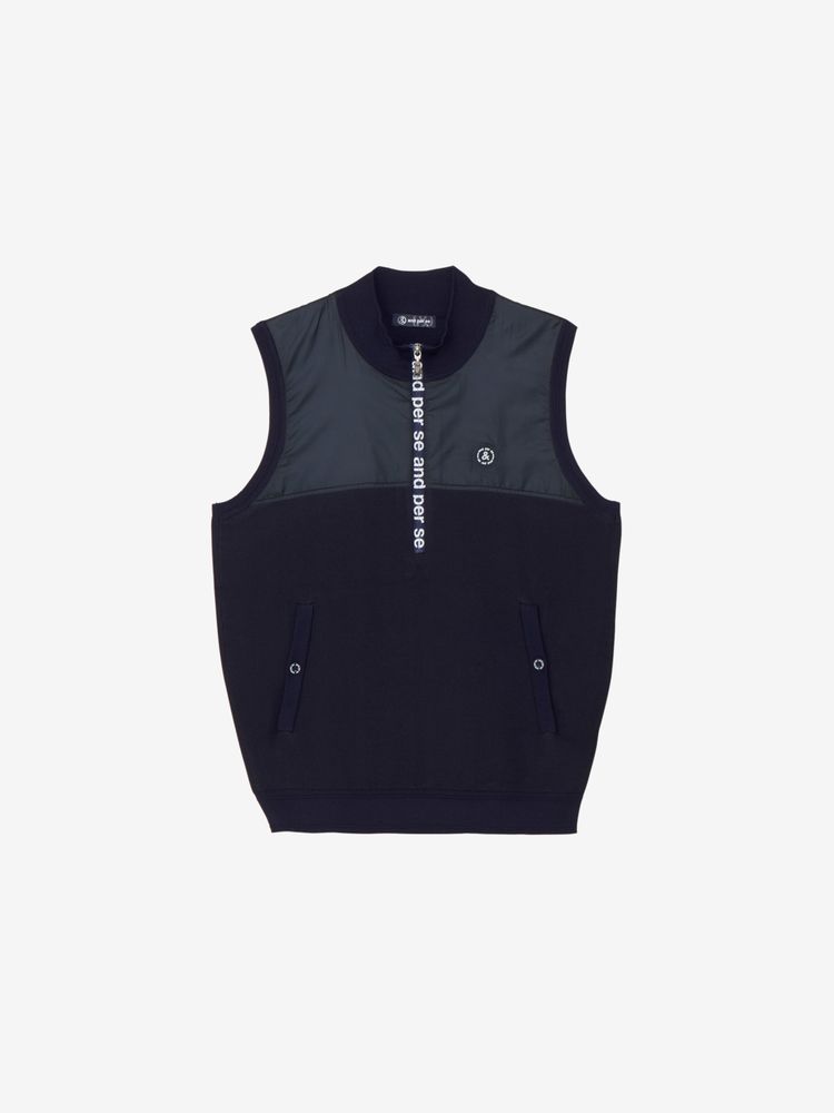 公式】ニットハーフジップベスト（メンズ）｜アンパスィ公式ストア