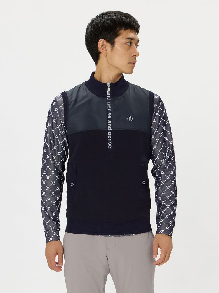 公式】ニットハーフジップベスト（メンズ）｜アンパスィ公式ストア