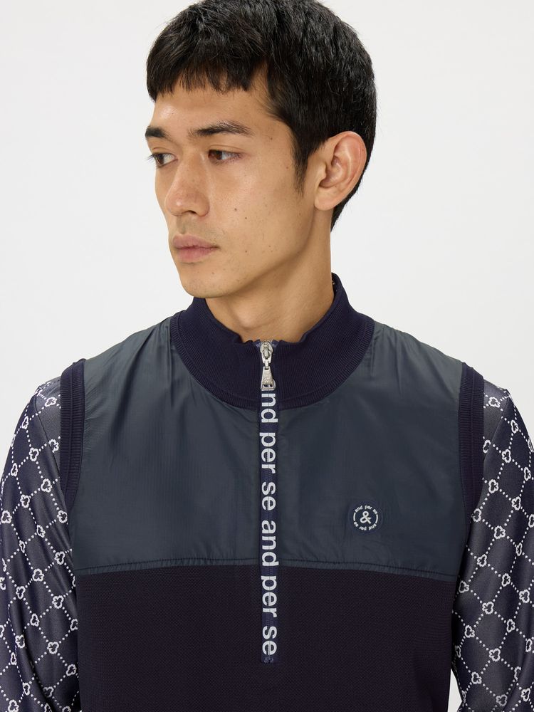 公式】ニットハーフジップベスト（メンズ）｜アンパスィ公式ストア