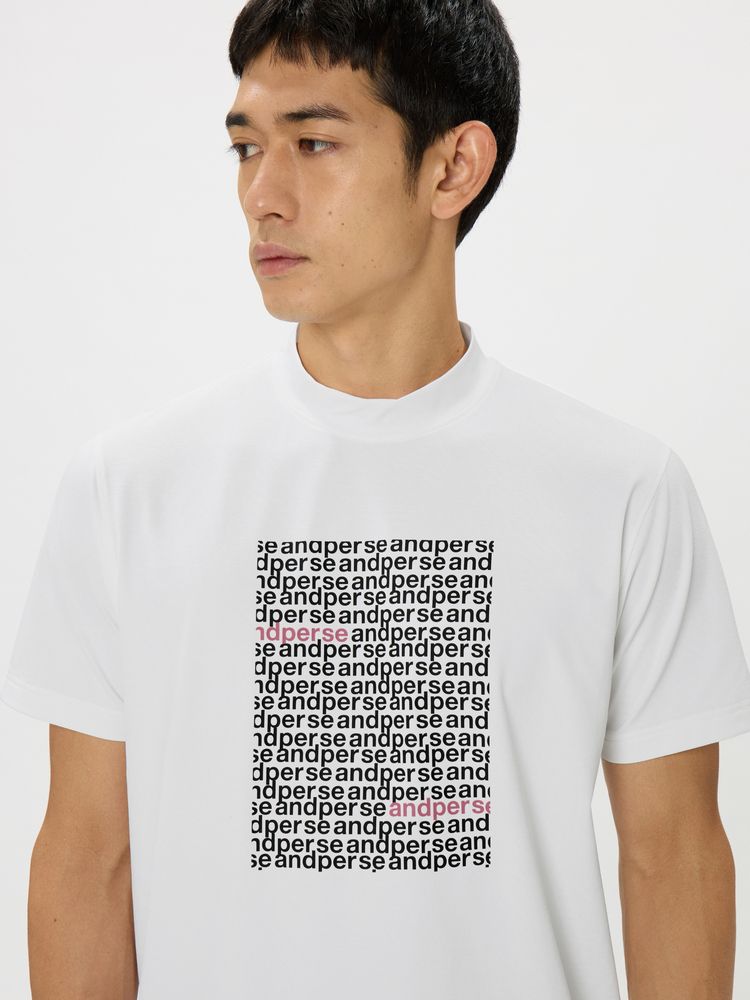 and per se(アンパスィ) ｜リファインドライ半袖モックネックシャツ（メンズ）