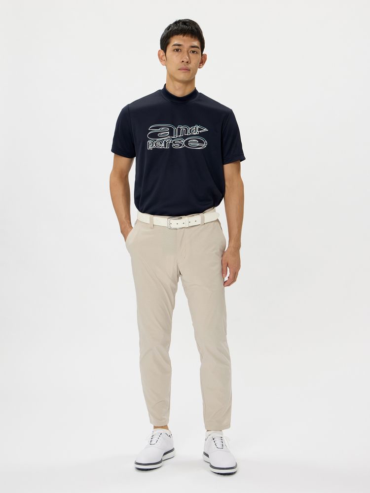 and per se(アンパスィ) ｜COOL is COOL ディンプル半袖モックネックシャツ（メンズ）