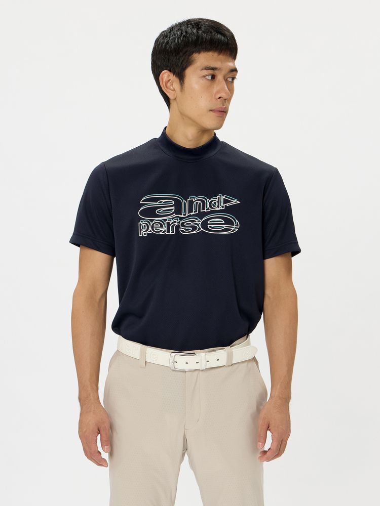 and per se(アンパスィ) ｜COOL is COOL ディンプル半袖モックネックシャツ（メンズ）