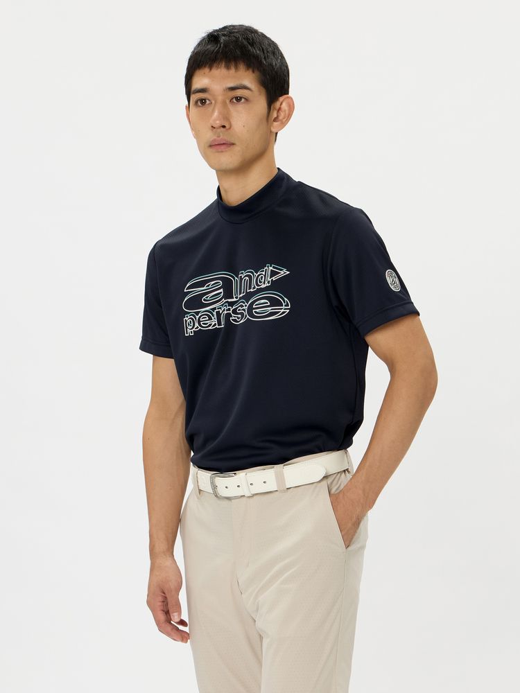 and per se(アンパスィ) ｜COOL is COOL ディンプル半袖モックネックシャツ（メンズ）