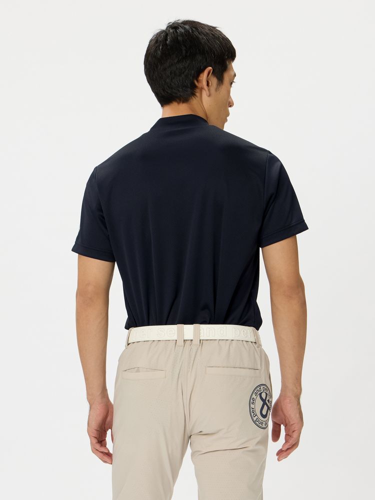 and per se(アンパスィ) ｜COOL is COOL ディンプル半袖モックネックシャツ（メンズ）