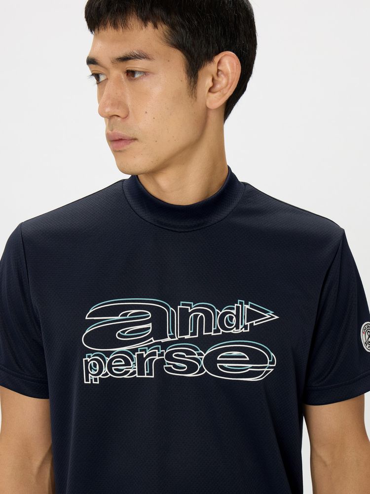 and per se(アンパスィ) ｜COOL is COOL ディンプル半袖モックネックシャツ（メンズ）