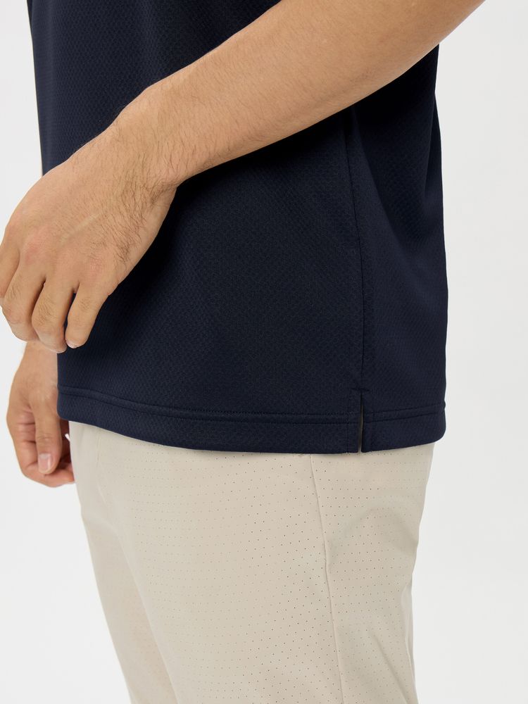 and per se(アンパスィ) ｜COOL is COOL ディンプル半袖モックネックシャツ（メンズ）