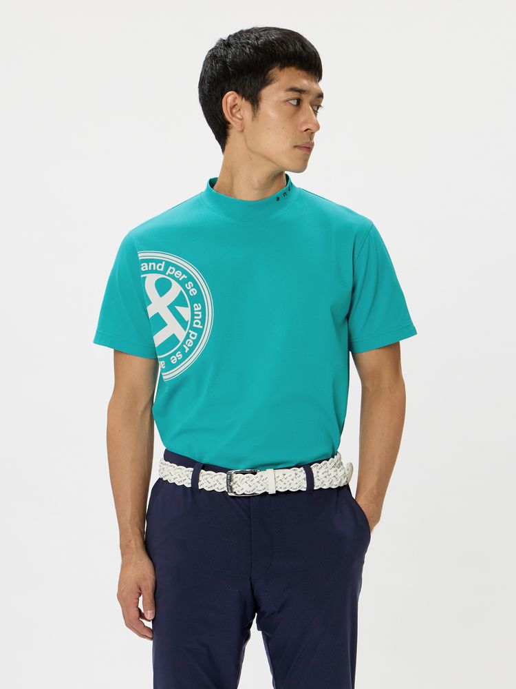 公式】SWING DRY メッシュ半袖モックネックシャツ（メンズ