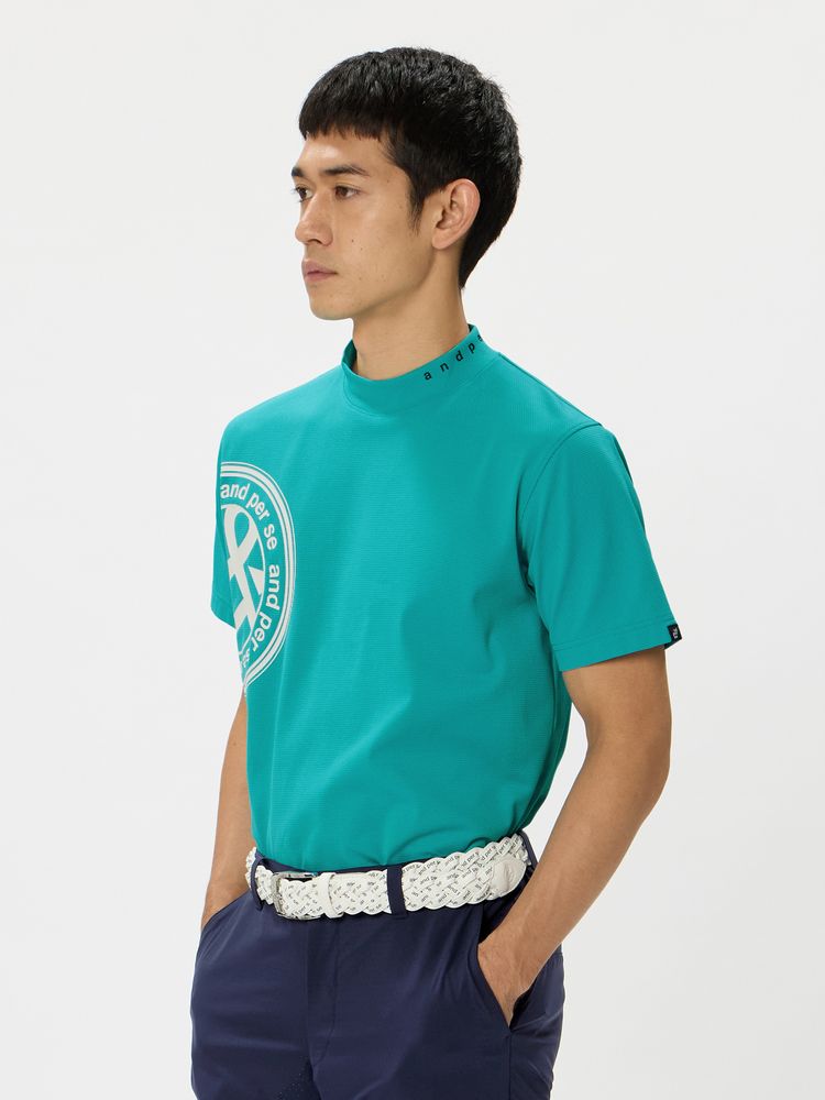 and per se(アンパスィ) ｜SWING DRY メッシュ半袖モックネックシャツ（メンズ）