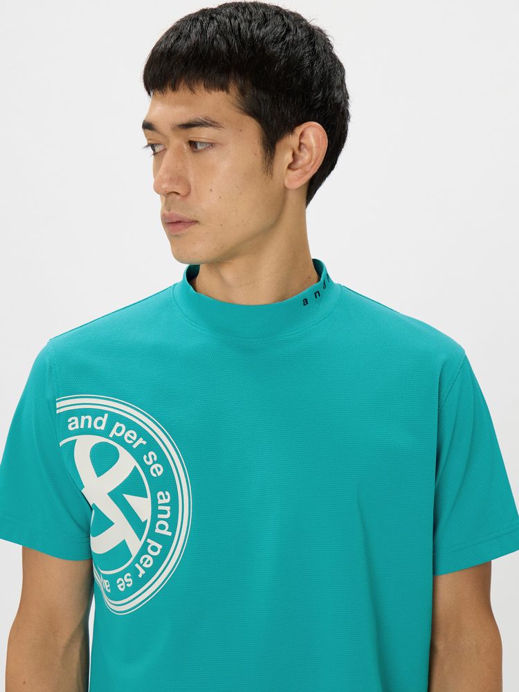 公式】SWING DRY メッシュ半袖モックネックシャツ（メンズ