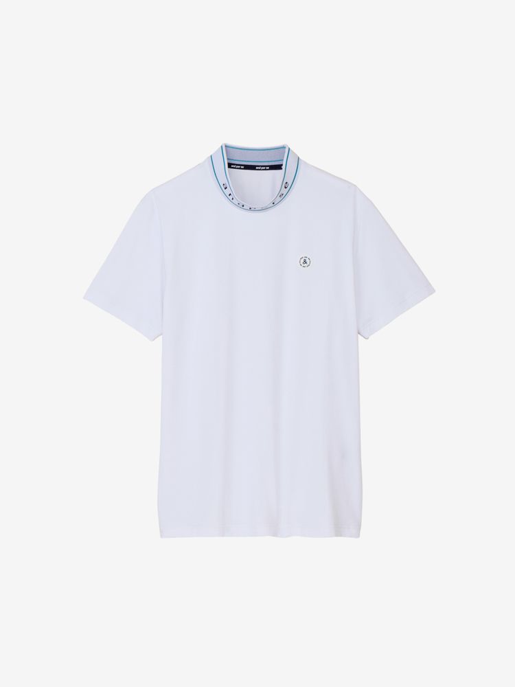 再再再値下げ新品　アンパスィ　モックネックL　白 and per se（アンパスィ） ゴルフウェア メンズ モックネックシャツ