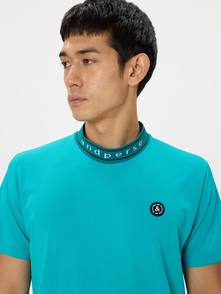 公式】ファイネスピケ半袖モックネックシャツ（メンズ）｜アンパスィ