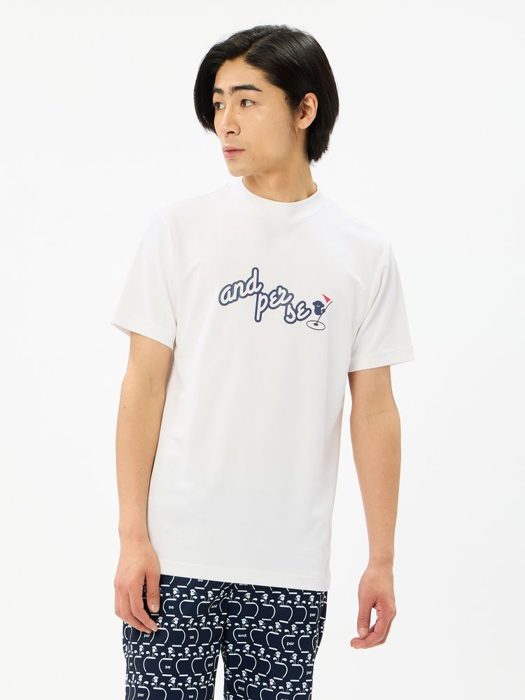 and per se(アンパスィ) ｜スイングエアー半袖モックネックシャツ（メンズ）