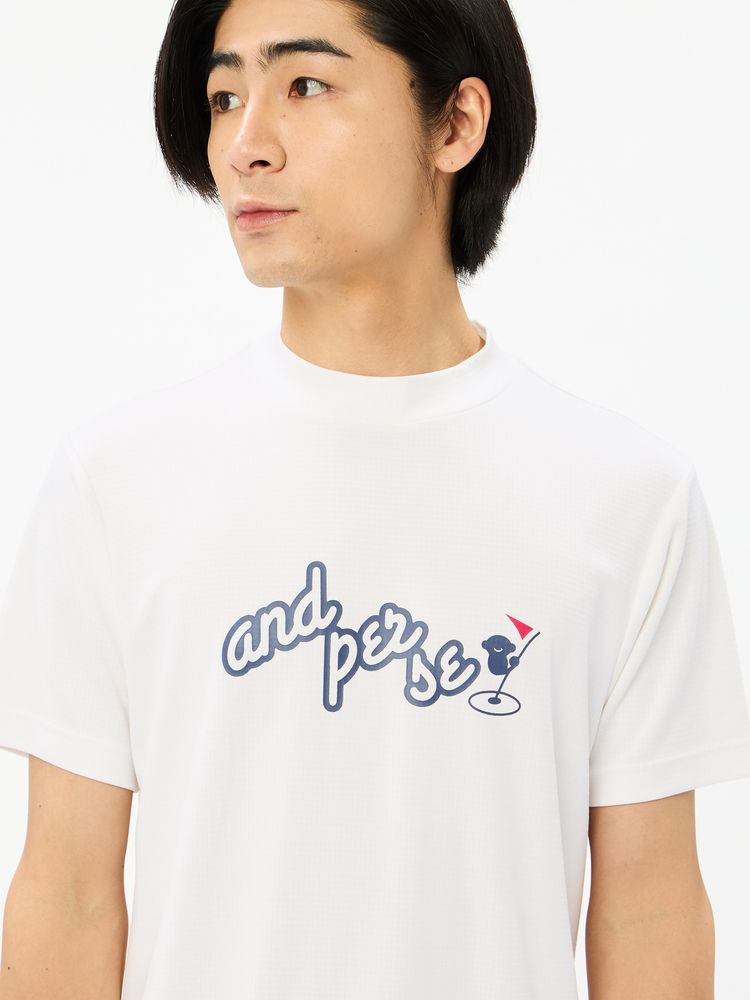 and per se(アンパスィ) ｜スイングエアー半袖モックネックシャツ（メンズ）