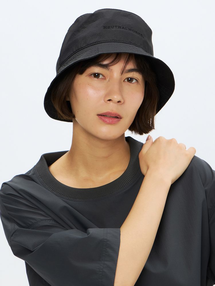 NEUTRALWORKS.　NOWTER / SAUNA HAT ブラック　S NEUTRALWORKS. NOWTER / SAUNA HAT｜ジャッカロープ［JACKALOPE］