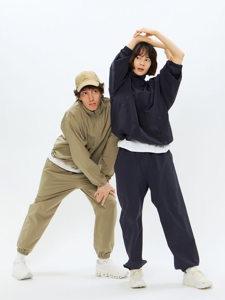 NEUTRAL WORKS. ベージュパンツ 新品タグ付き ウォッシャブル】ウォッシャブルWジョーゼット クロップドワイド