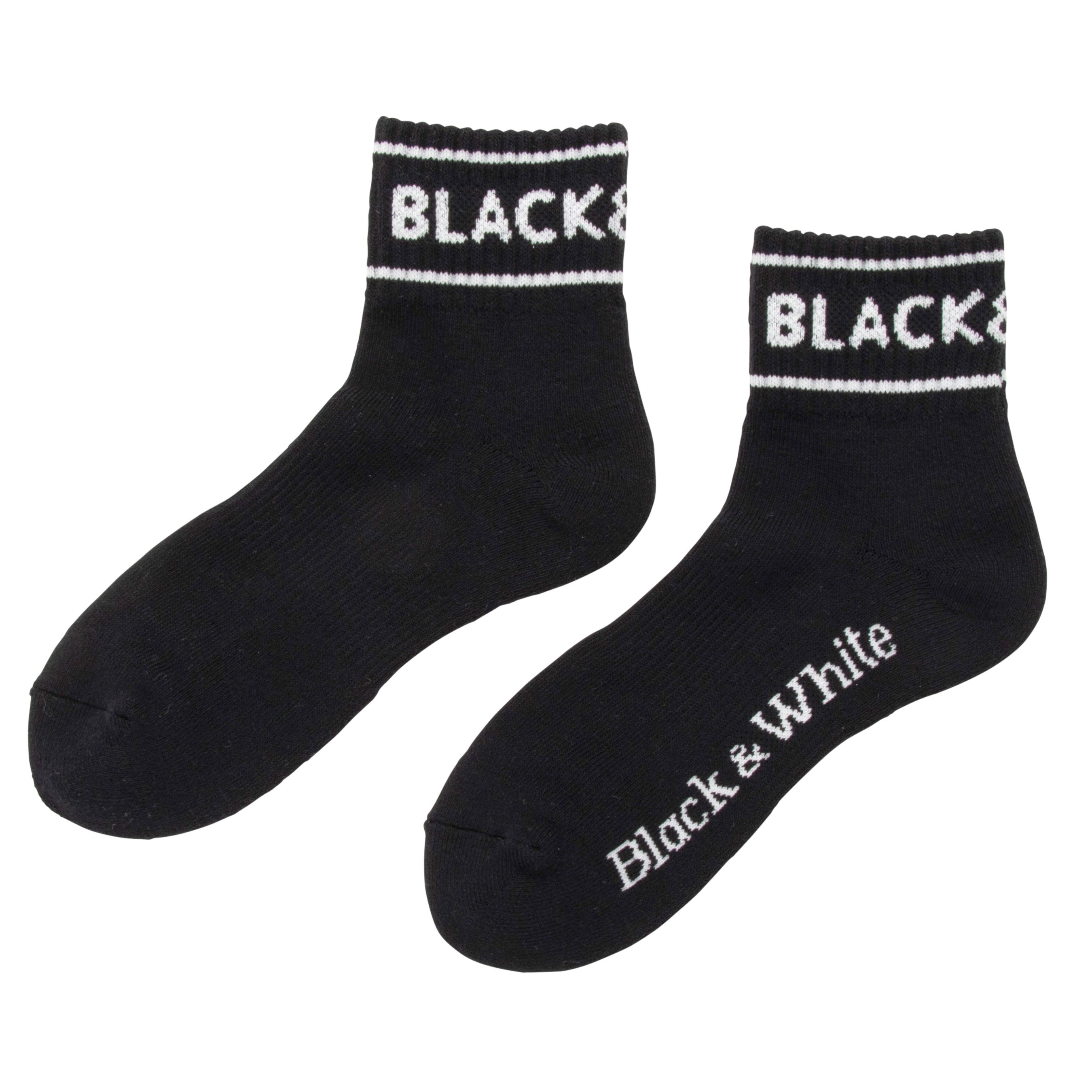 White Line ロゴミドルソックス レディース Bls8131 Black White Sportswear ブラック ホワイト スポーツウェア 公式通販