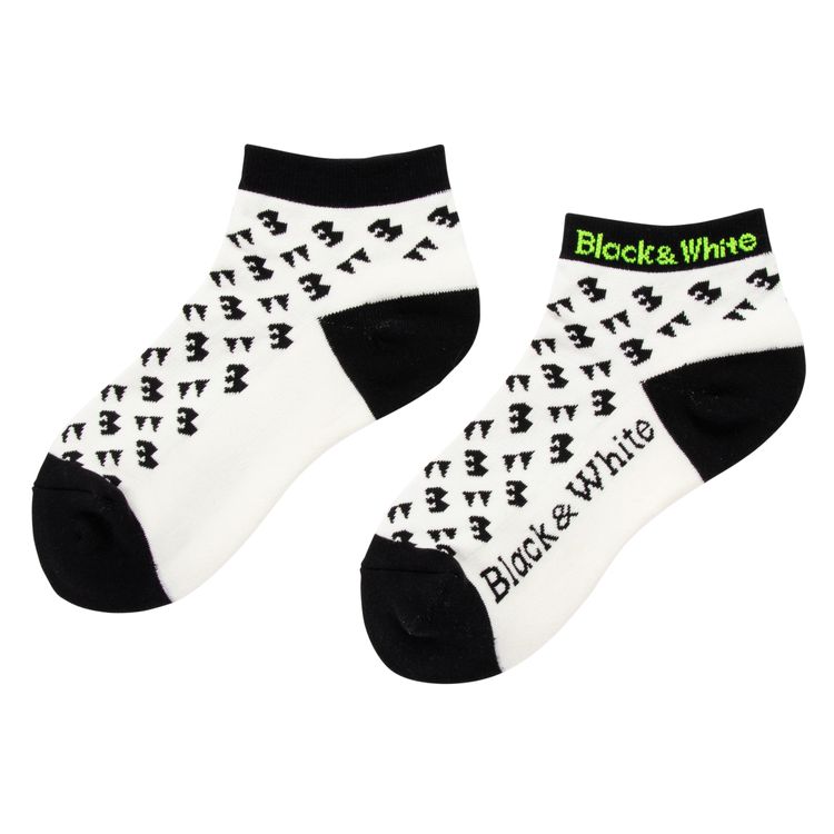 White Line ジオメトリックパターンショートソックス レディース Bls11 Black White Sportswear公式通販 アウトレット