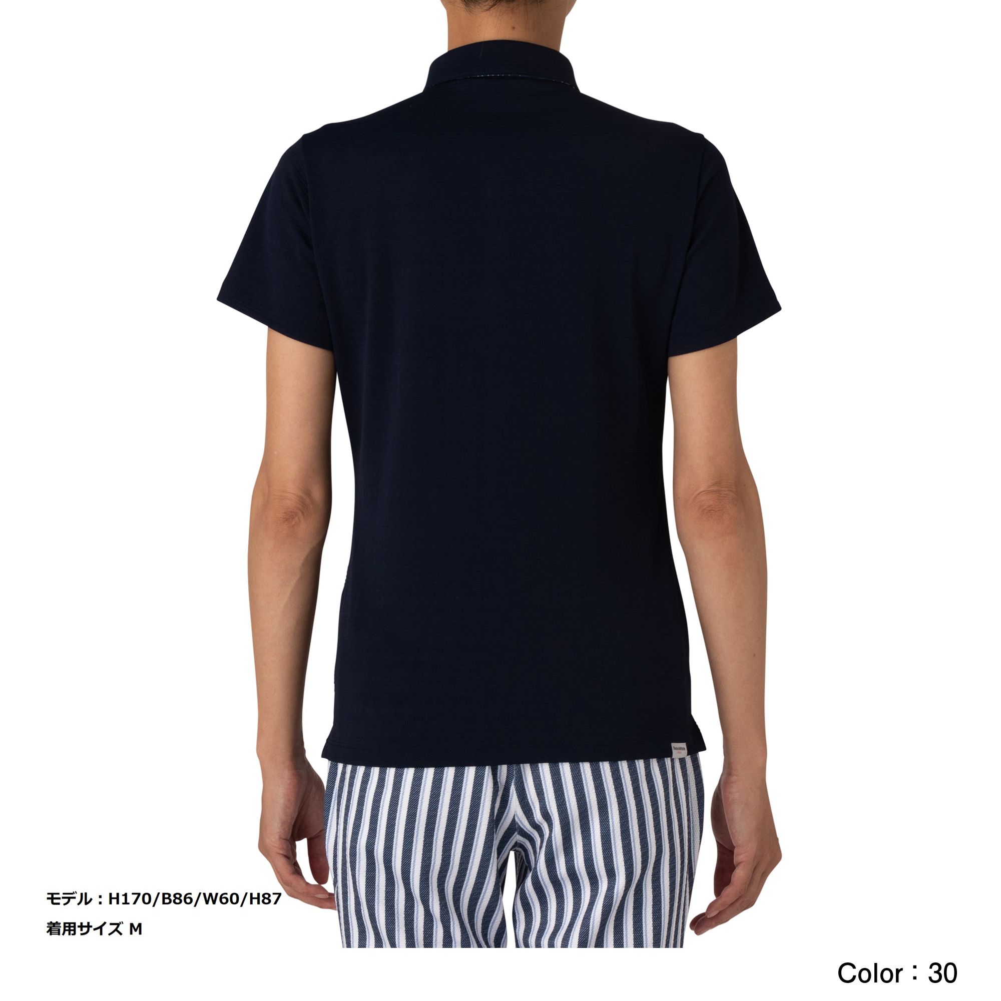 フライトパターンジャガードシャツ(レディース)（BLS9601XF）- BLACK 