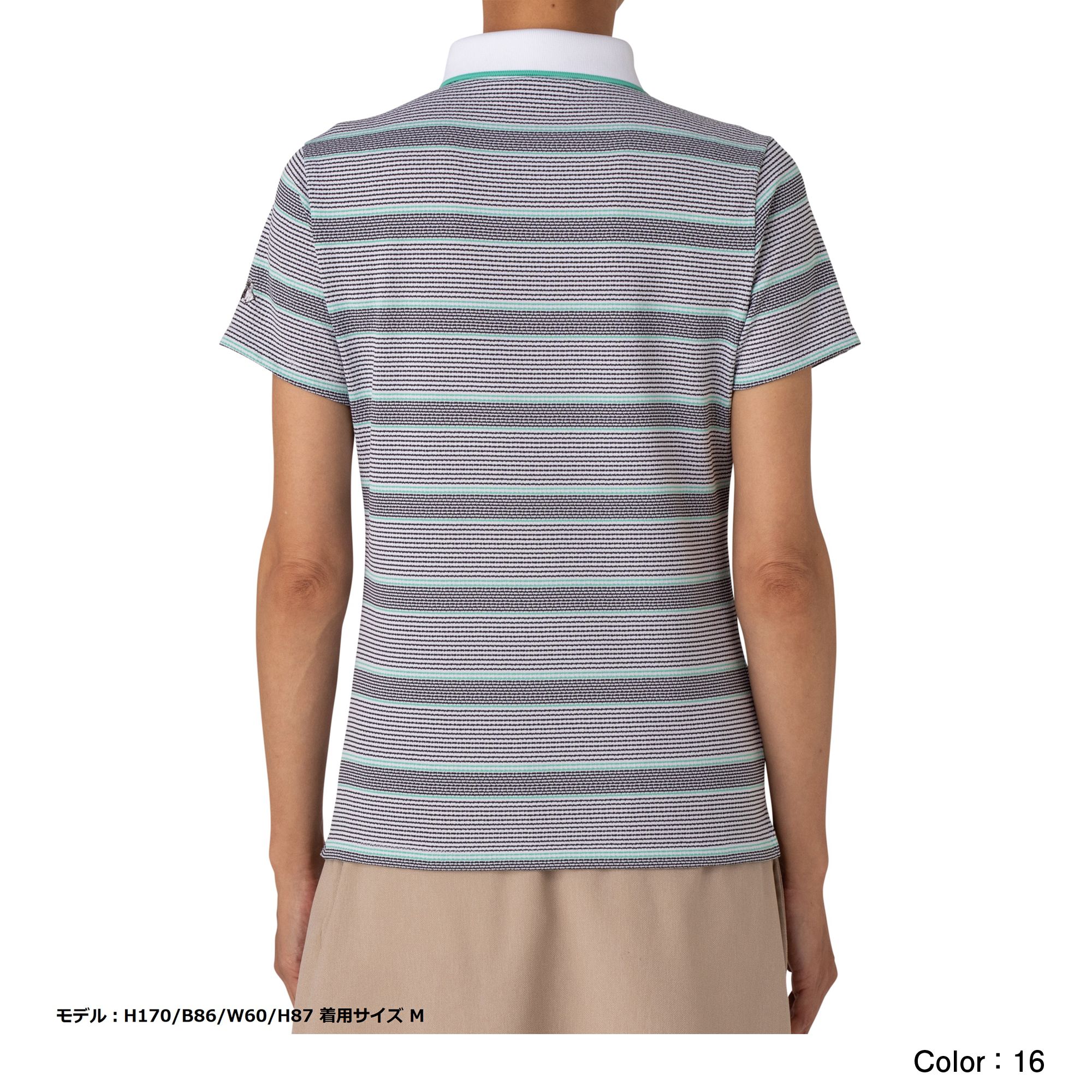 ペンシルボーダーシャツ(レディース)（BLS9611XN）- BLACK & WHITE 