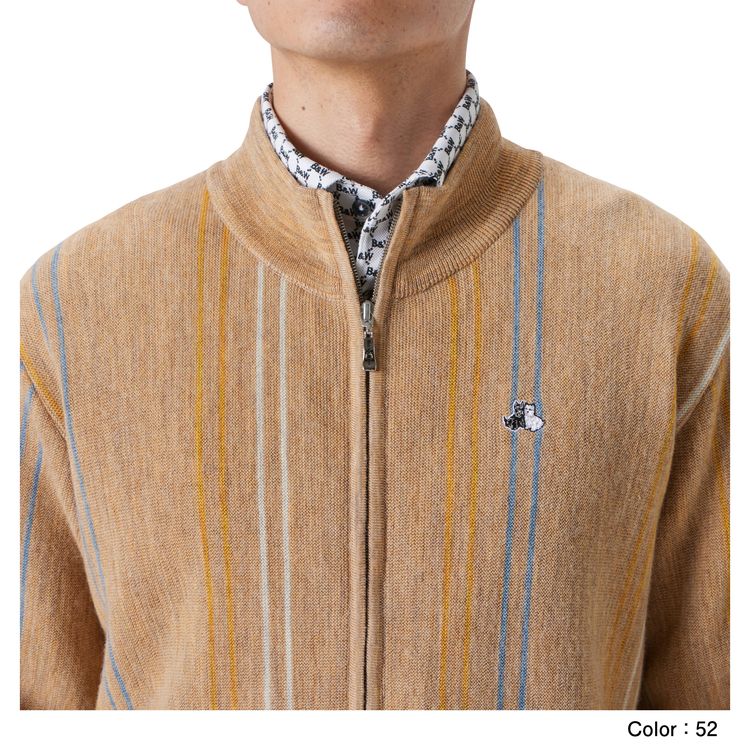 ストライプフルジップニットアウター メンズ Bgf2501kd Black White Sportswear公式通販 アウトレット