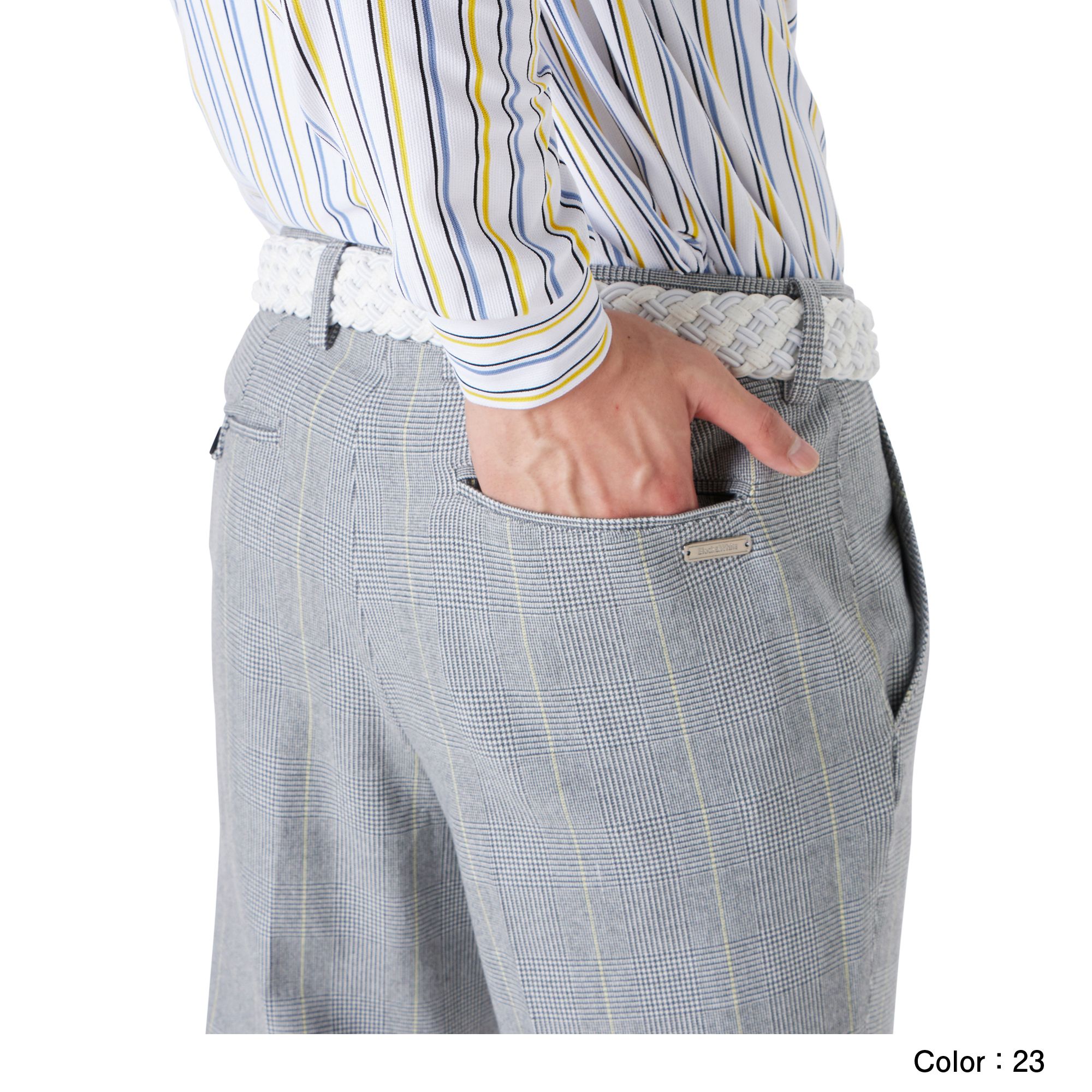 Bwグレンチェックノータックパンツ メンズ Bgf5001eb Black White Sportswear公式通販 アウトレット