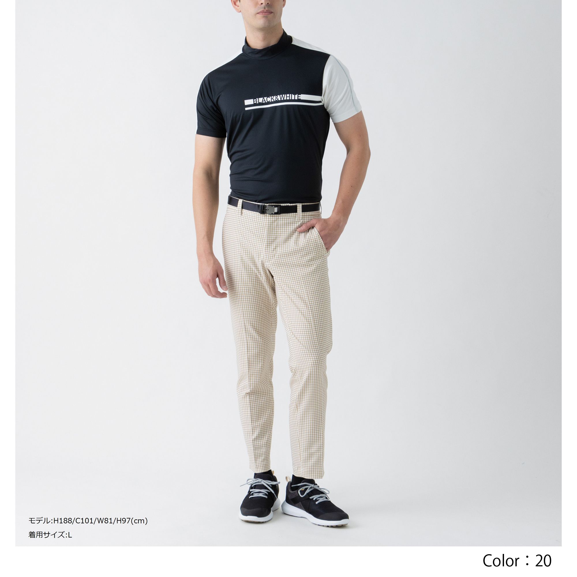 BLACK & WHITE SPORTSWEAR(ブラック＆ホワイト スポーツウェア) ｜ARM コンフォートスムースモックネックシャツ（メンズ）